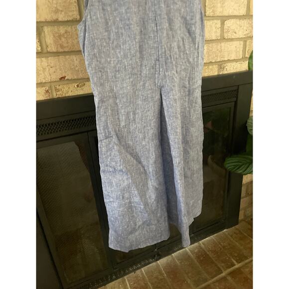 Kal Rieman Linen Pleated Mini Dress Womens XS Blue - Picture 3 of 6